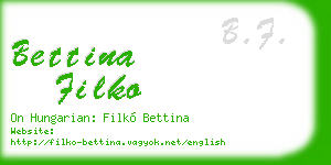 bettina filko business card