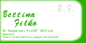 bettina filko business card